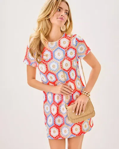 Lilly Pulitzer Leyla Crochet Shift Dress In Pink