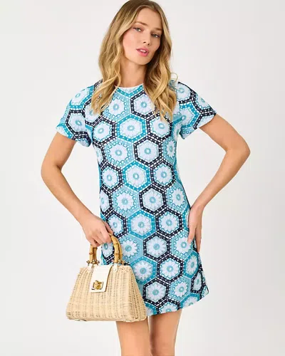 Lilly Pulitzer Leyla Crochet Shift Dress In Blue