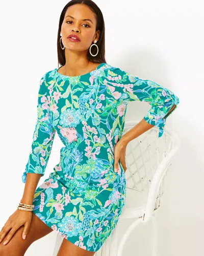 Lilly Pulitzer Lidia Cotton Boatneck Dress In Multi Hot On The Vine