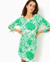 Lilly Pulitzer Lidia Cotton Boatneck Dress In Spearmint Oversized Kiss My Tulips