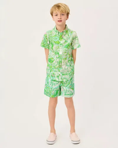 Lilly Pulitzer Kids' Lilly Janie And Jack Boys Liam Carter Swim Trunk In Multi