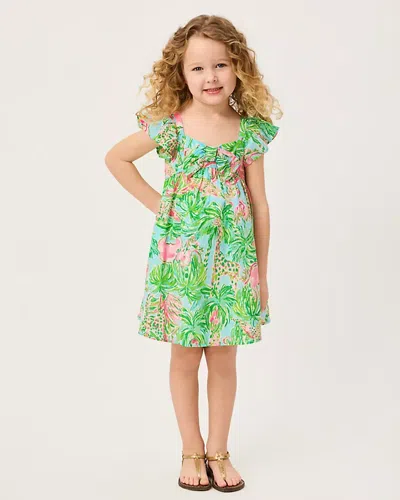 Lilly Pulitzer Lilly | Janie And Jack Girls Anika Bow Dress In Green