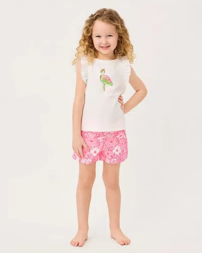 Lilly Pulitzer Kids' Lilly Janie And Jack Girls Clementine Short In White