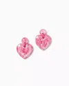 Lilly Pulitzer Lilly X Lele Heart Drop Earrings In Passion Fruit Pink