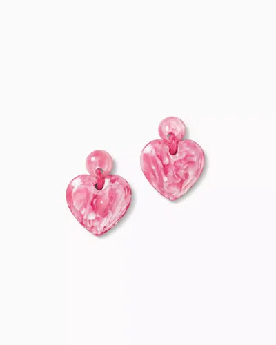 Lilly Pulitzer Lilly X Lele Heart Drop Earrings In Red