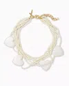 Lilly Pulitzer Lilly X Lele Heart Strand Necklace In Resort White