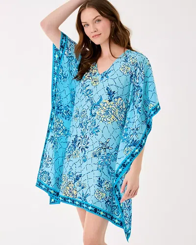 Lilly Pulitzer Lindamarie Silk Caftan In Blue