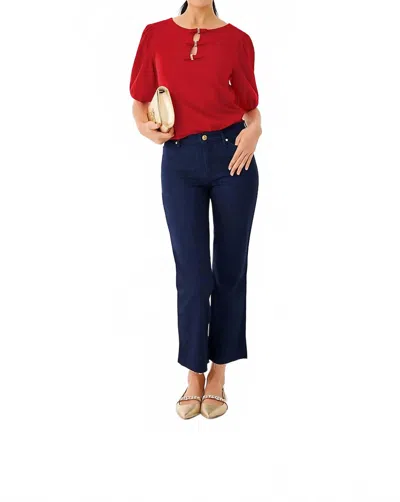 Lilly Pulitzer Lindessa High Rise Crop Jeans In Dark Wash In Blue