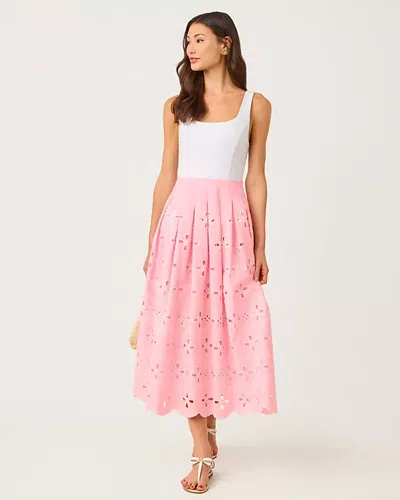 Lilly Pulitzer Lissette Eyelet Midi Dress In Pink