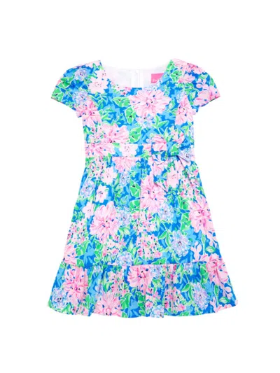 Lilly Pulitzer Little Girl's & Girl's Alexandra Floral Print Dress In Neutral