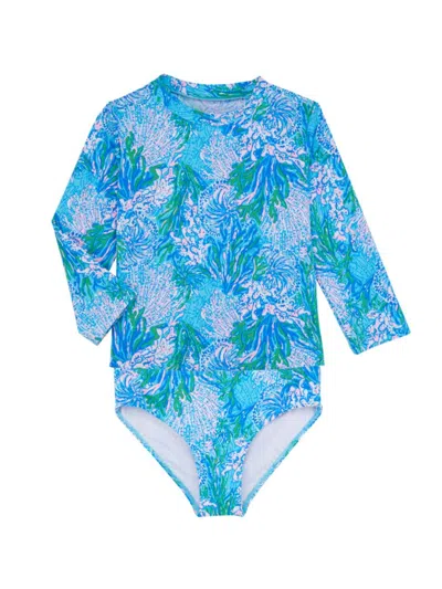 Lilly Pulitzer Little Girl's & Girl's Bobby 2-piece Rashguard Set In Blue Sea