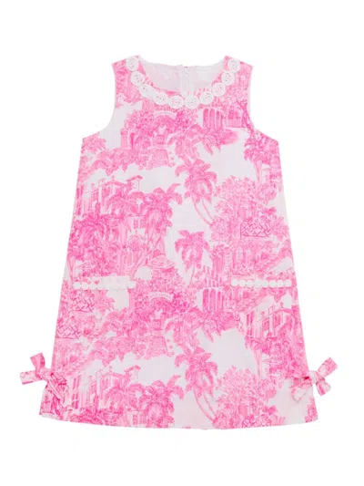 Lilly Pulitzer Little Girl's & Girl's Lilly Printed Shift Dress In Pink White
