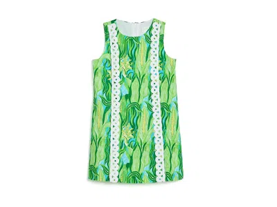 Lilly Pulitzer Little Lilly Classic Shift (toddler/little Kid/big Kid) Girl's Dress Turquoise Tide Sweet Corn: 5 Li In Green
