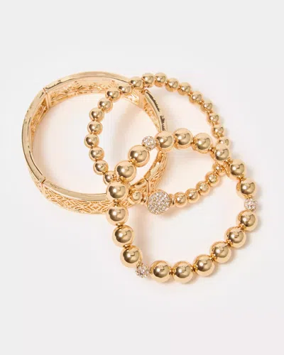 Lilly Pulitzer Logo Bracelet Set In Gold