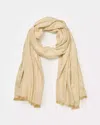 Lilly Pulitzer Logo Jacquard Wrap In Wicker Tan X Coconut Butterfly Pattern Scarf
