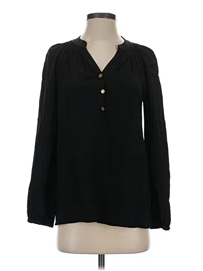 Pre-owned Lilly Pulitzer Long Sleeve Blouse In Black