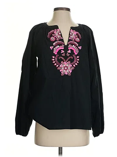 Pre-owned Lilly Pulitzer Long Sleeve Blouse In Black