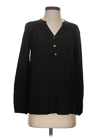 Pre-owned Lilly Pulitzer Long Sleeve Blouse In Black