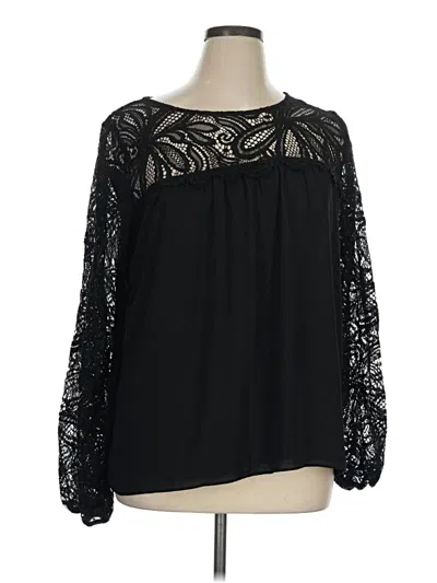 Pre-owned Lilly Pulitzer Long Sleeve Blouse In Black
