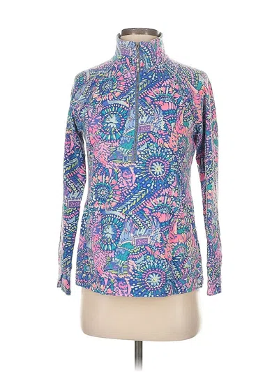 Pre-owned Lilly Pulitzer Long Sleeve Blouse In Blue
