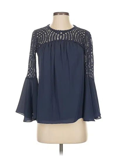 Pre-owned Lilly Pulitzer Long Sleeve Blouse In Blue