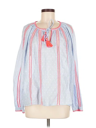 Pre-owned Lilly Pulitzer Long Sleeve Blouse In Blue