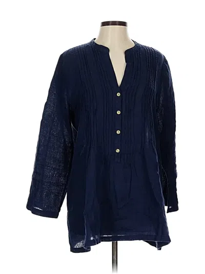 Pre-owned Lilly Pulitzer Long Sleeve Blouse In Blue