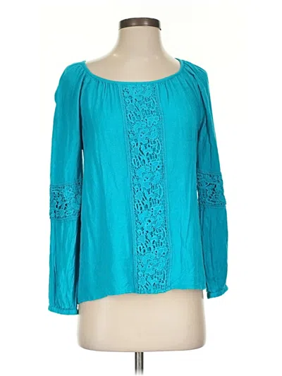 Pre-owned Lilly Pulitzer Long Sleeve Blouse In Blue