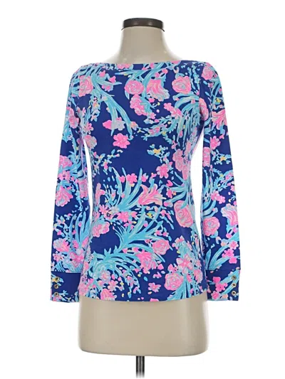 Pre-owned Lilly Pulitzer Long Sleeve Blouse In Blue