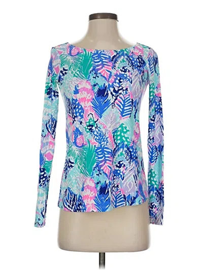 Pre-owned Lilly Pulitzer Long Sleeve Blouse In Blue