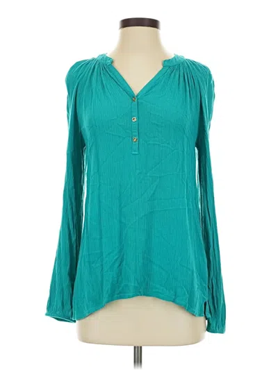 Pre-owned Lilly Pulitzer Long Sleeve Blouse In Blue