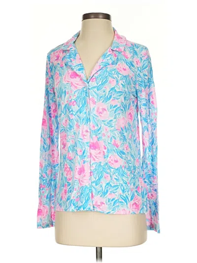 Pre-owned Lilly Pulitzer Long Sleeve Blouse In Blue