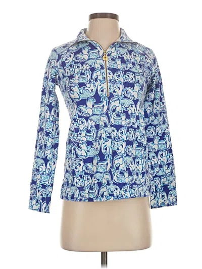 Pre-owned Lilly Pulitzer Long Sleeve Blouse In Blue
