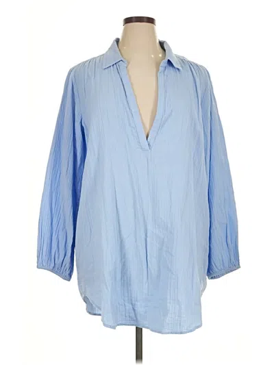Pre-owned Lilly Pulitzer Long Sleeve Blouse In Blue