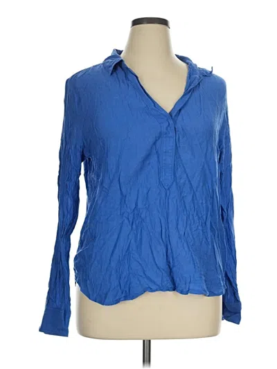 Pre-owned Lilly Pulitzer Long Sleeve Blouse In Blue