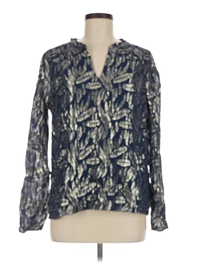 Pre-owned Lilly Pulitzer Long Sleeve Blouse In Blue