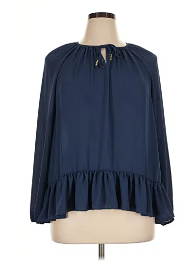 Pre-owned Lilly Pulitzer Long Sleeve Blouse In Blue