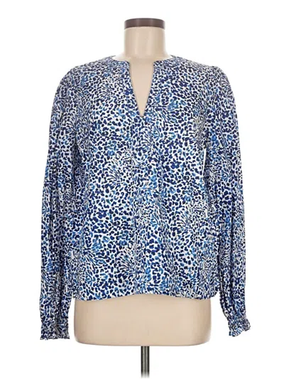 Pre-owned Lilly Pulitzer Long Sleeve Blouse In Blue