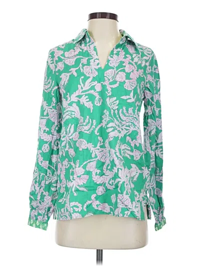Lilly Pulitzer Long Sleeve Blouse In Blue