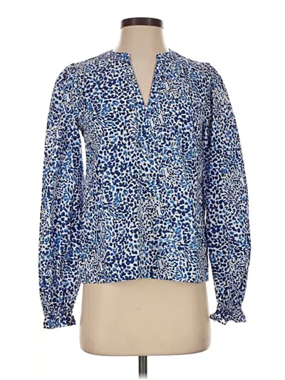 Pre-owned Lilly Pulitzer Long Sleeve Blouse In Blue