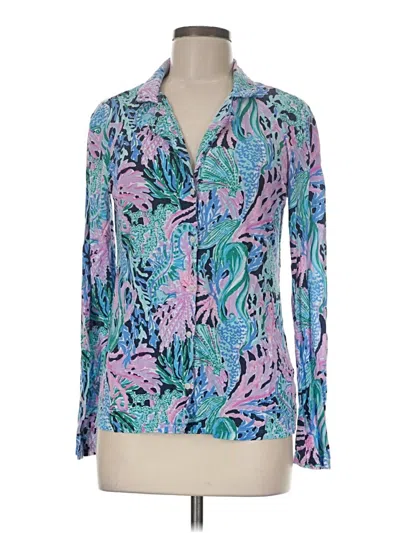 Pre-owned Lilly Pulitzer Long Sleeve Blouse In Blue