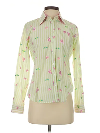 Pre-owned Lilly Pulitzer Long Sleeve Blouse In Green