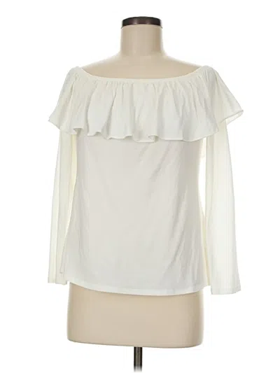 Pre-owned Lilly Pulitzer Long Sleeve Blouse In Ivory
