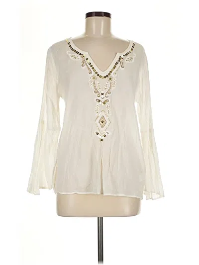 Pre-owned Lilly Pulitzer Long Sleeve Blouse In Ivory