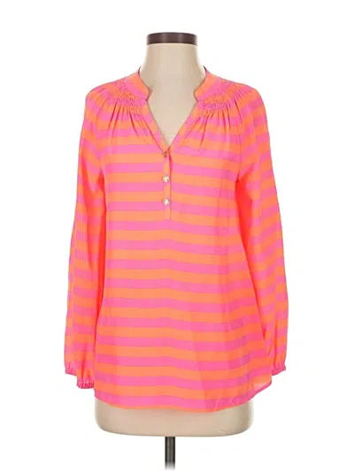 Pre-owned Lilly Pulitzer Long Sleeve Blouse In Pink