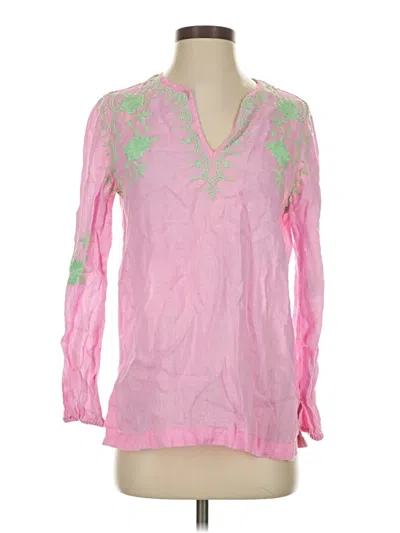 Pre-owned Lilly Pulitzer Long Sleeve Blouse In Pink