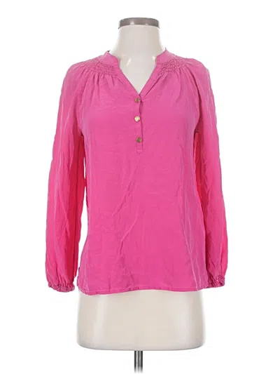 Pre-owned Lilly Pulitzer Long Sleeve Blouse In Pink