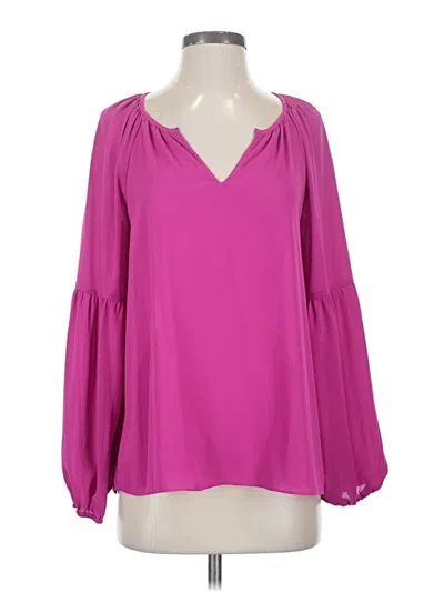 Pre-owned Lilly Pulitzer Long Sleeve Blouse In Pink