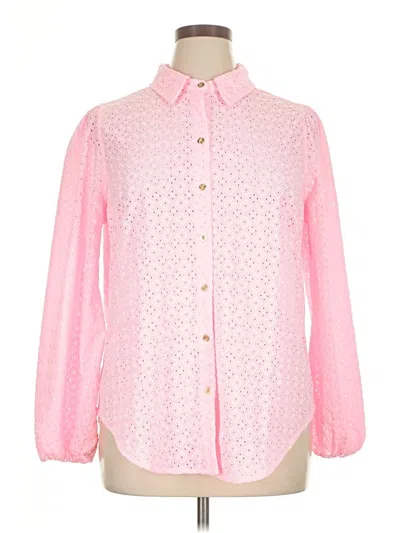 Pre-owned Lilly Pulitzer Long Sleeve Blouse In Pink