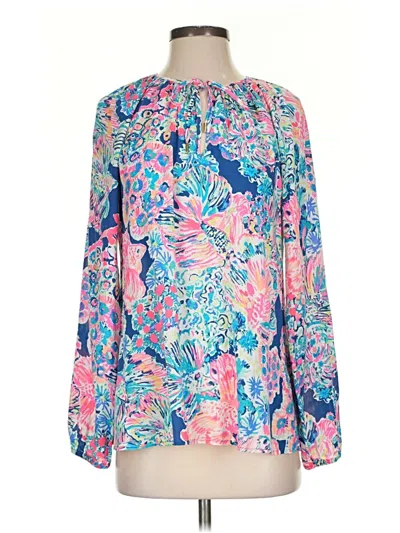 Pre-owned Lilly Pulitzer Long Sleeve Blouse In Pink